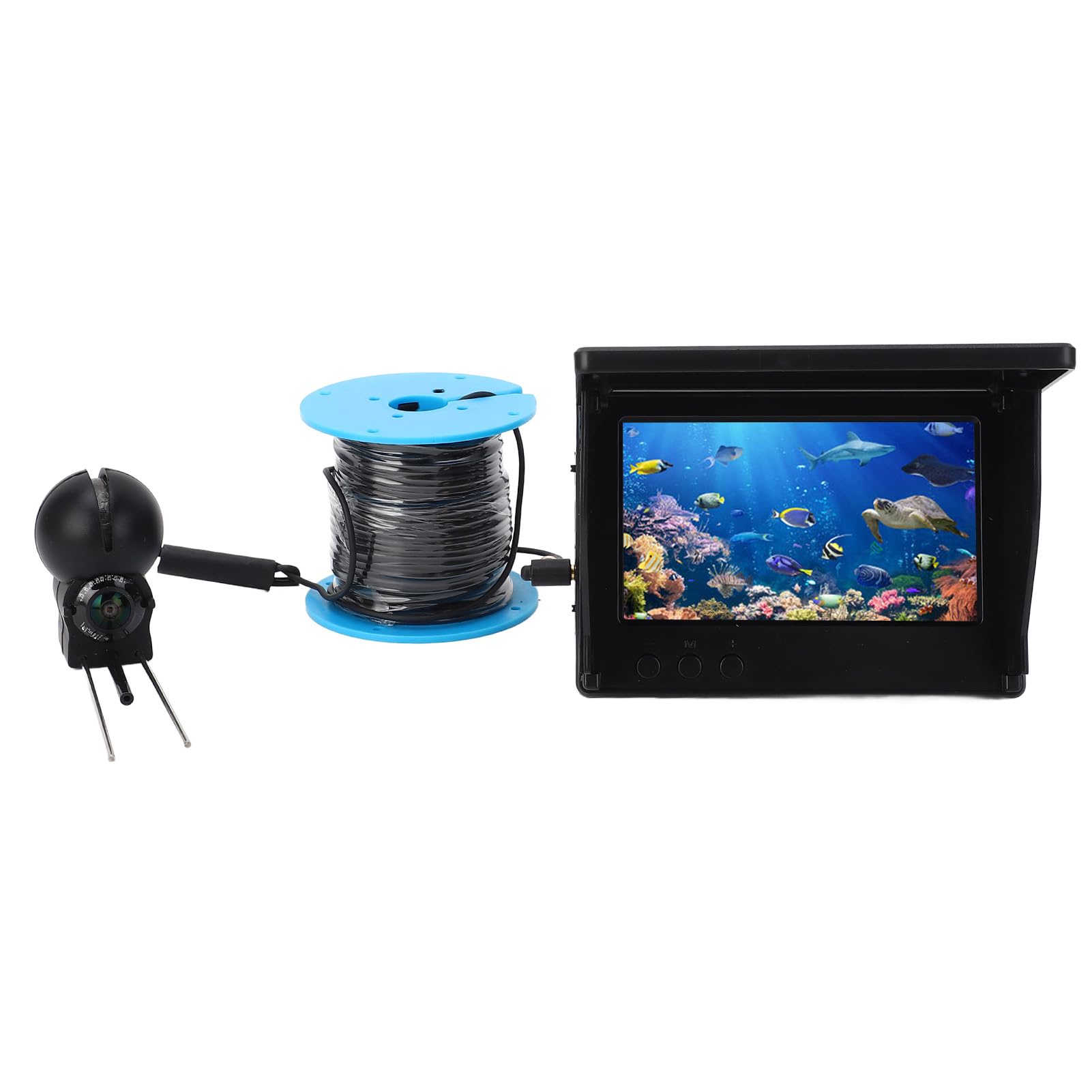 Underwater Fishing Camera with 4.3in Screen, 1080P Ice Fishing Finder with Wide Angle Lens for Different Underwater Works (30m)