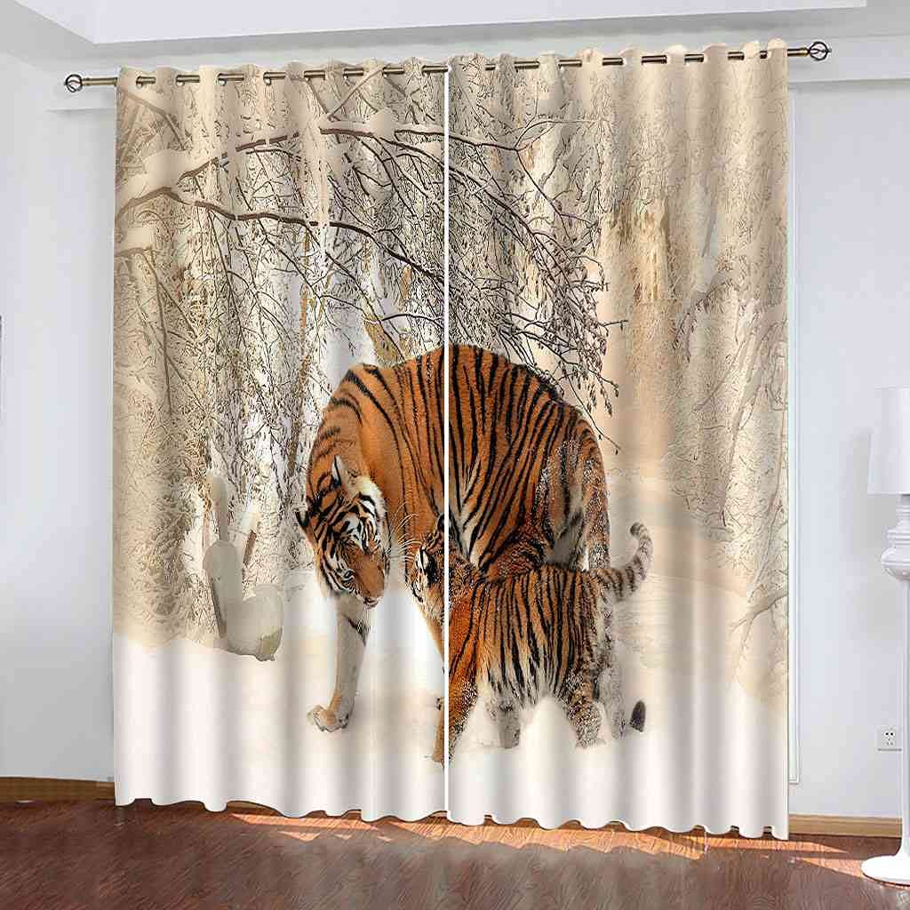Rideaux occultants isolant thermique et phonique 3D pour chambre