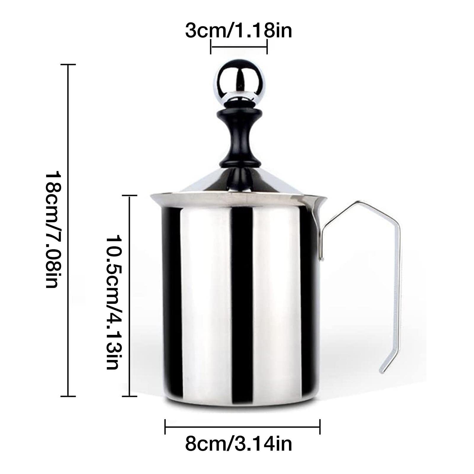 R?czny spieniacz z pompk?, r?czny spieniacz do ?mietany do mleka, r?czny spieniacz do mleka z ekranem filtruj?cym do cappuccino, kawy, latte, gor?cej czekolady, pojemno?? 50 ml, 5 szt
