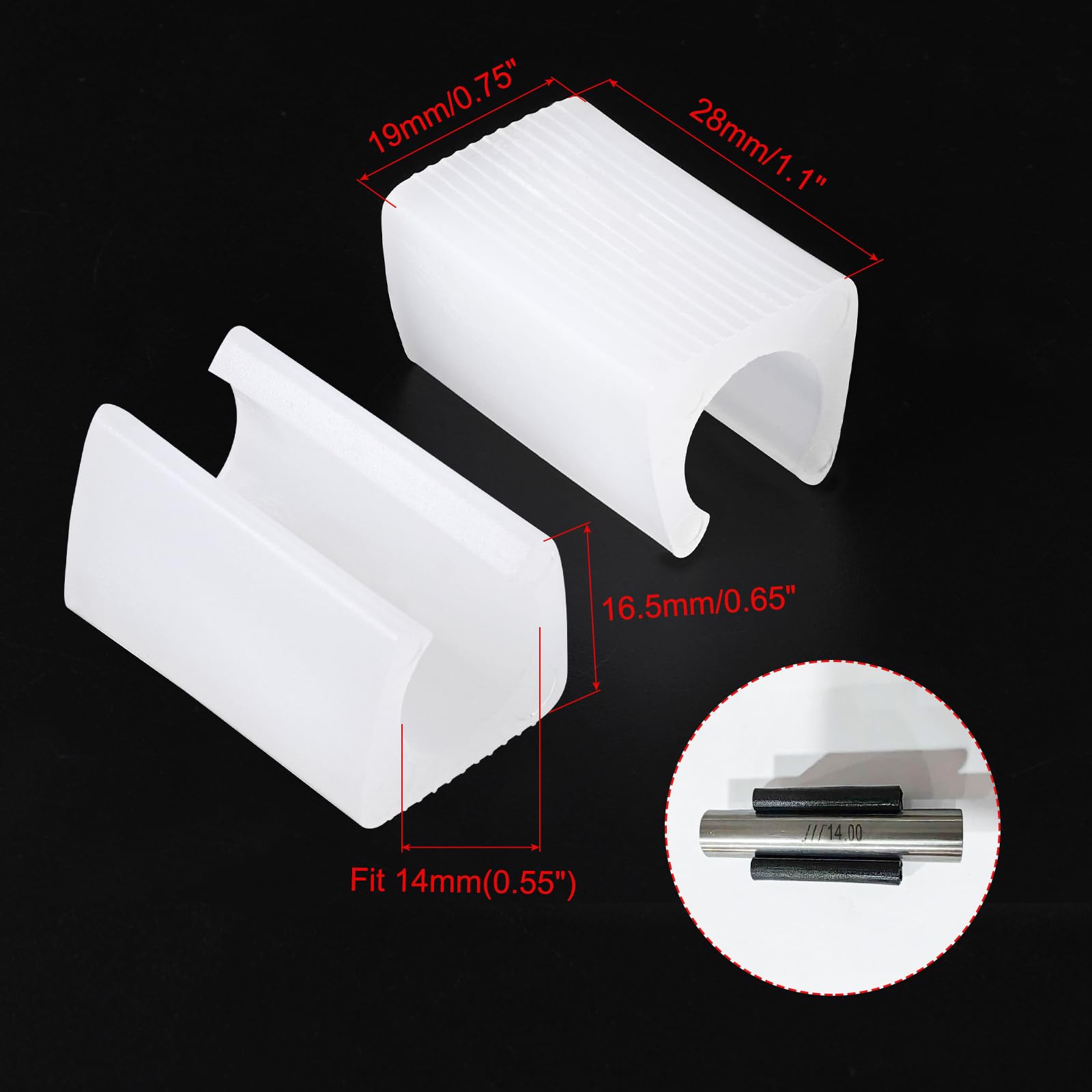 PATIKIL 14mm Rectangle Chair Leg Cover - Image 2