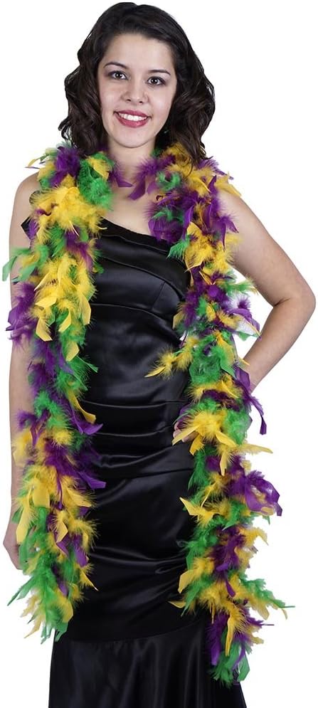 ZUCKER – Light Weight Boa – Mardis Gras Accessory – Colorful Feather Boa for Holidays, Celebrations, Cosplay, Photo Shoots and More Chandelle Feather Boa – 4-4.5” Diameter