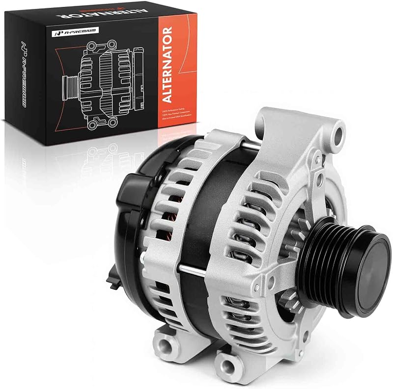 A-Premium Alternator, 12V 160A 6-Groove Pulley Clockwise | Compatible with Chrysler 200, Town & Country & Dodge Avenger, Grand Caravan, Journey & Ram C/V & Volkswagen Routan, V6 3.6L