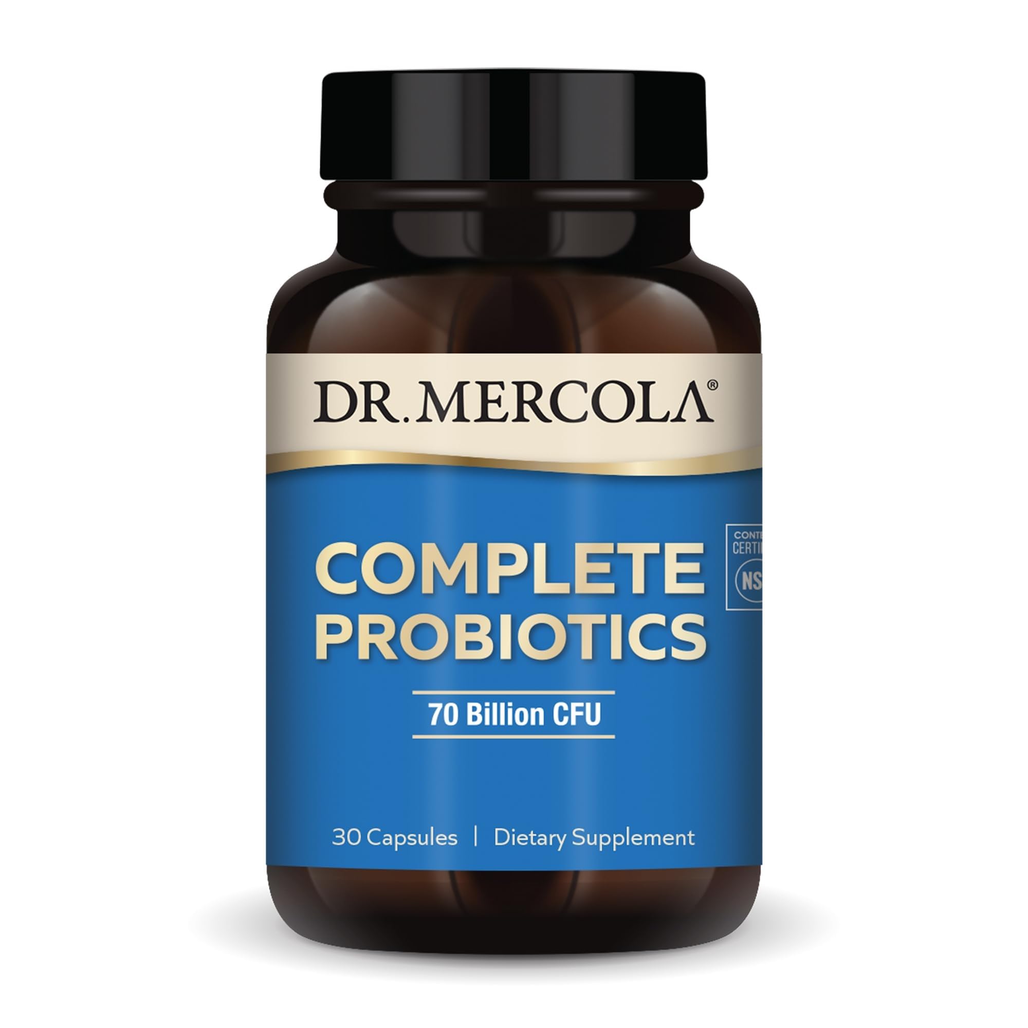 Complete Probiotics 70 Billion CFU, 30 Servings (30 Capsules), Dietary Supplement, Supports Digestive Health, Non GMO, NSF Certified