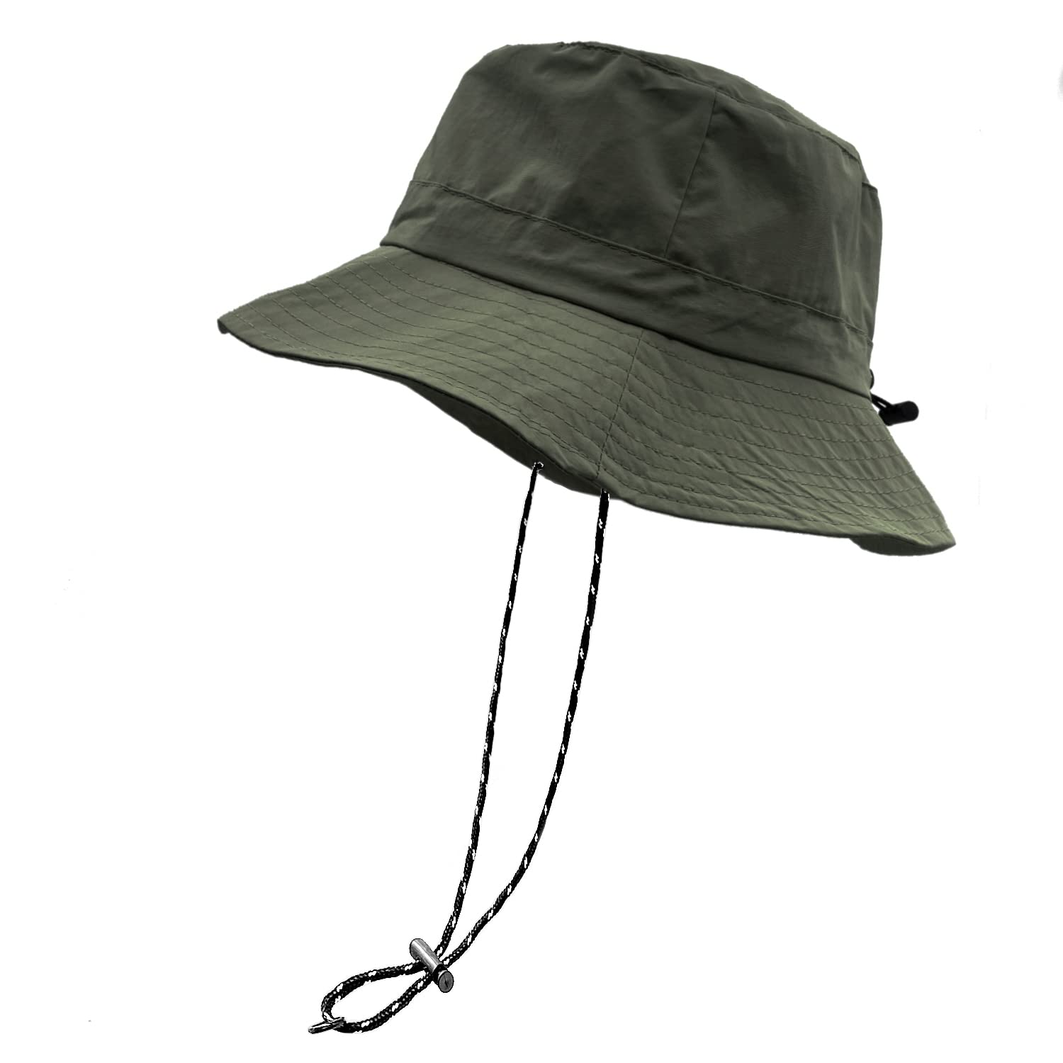 woogwin Waterproof Bucket Rain Hat with Chin Strap Quick Dry