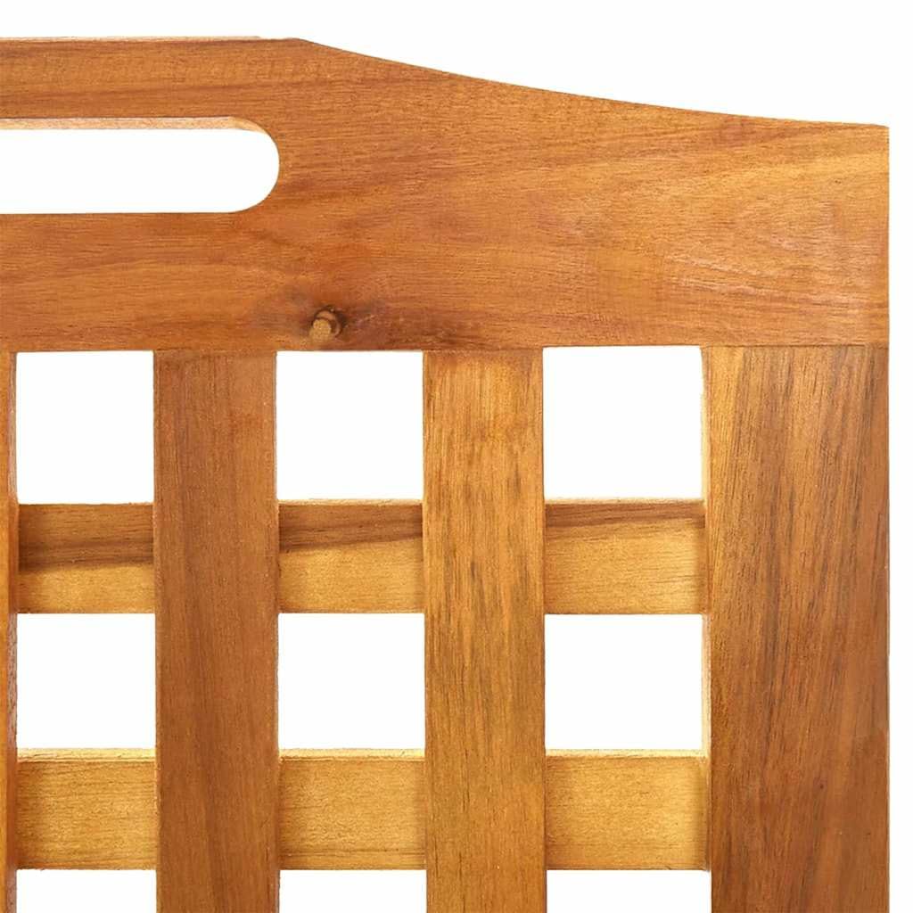Divisorio in legno massiccio di acacia, 3 pezzi, 121,5 x 2 x 180 cm, paravento pieghevole per privacy e privacy in soggiorno