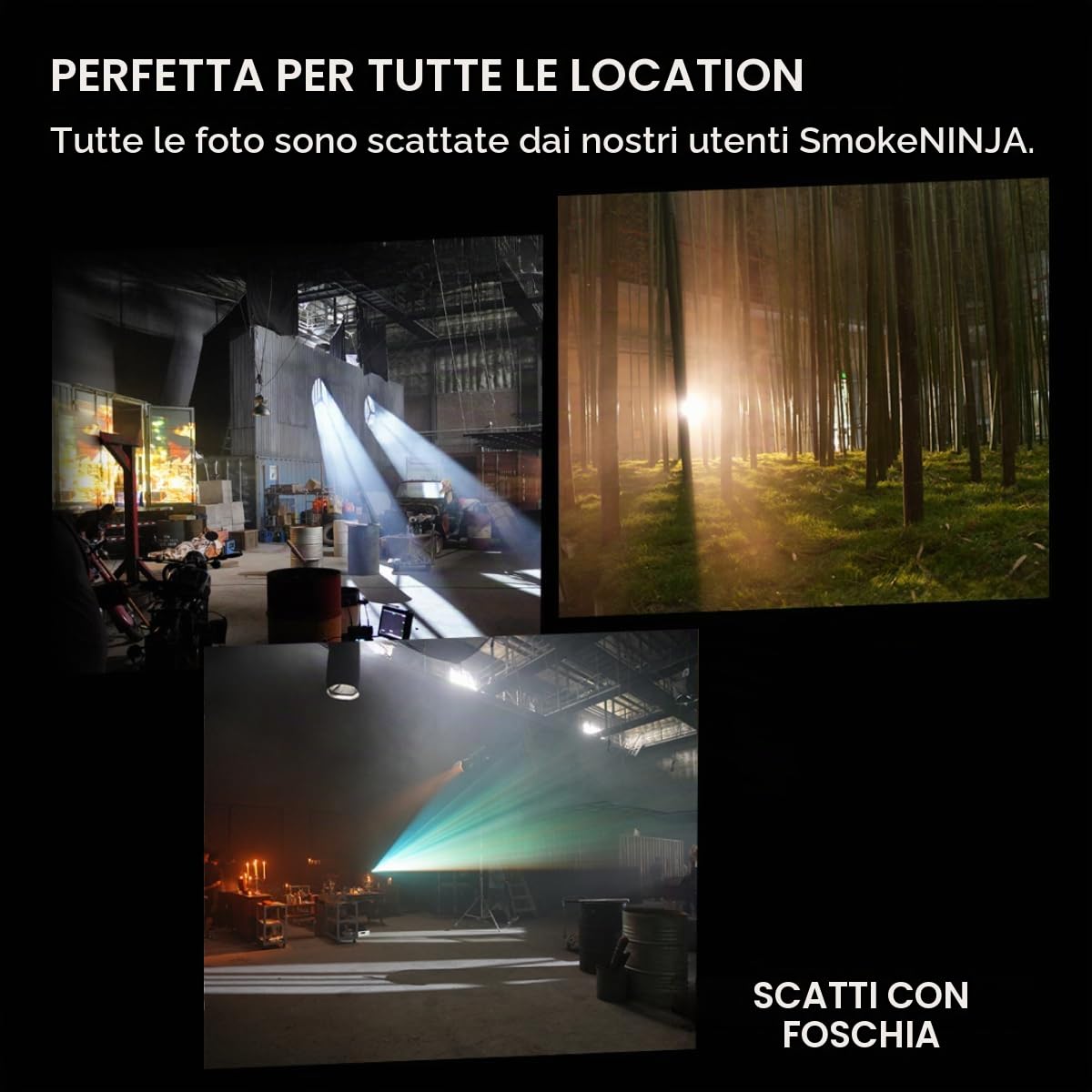 SmokeNINJA Pro - Macchina per fumo portatile portatile con telecomando senza fili (HAZER KIT), nebbia innocua, per eventi all'aperto, feste, effetti palcoscenici, Halloween