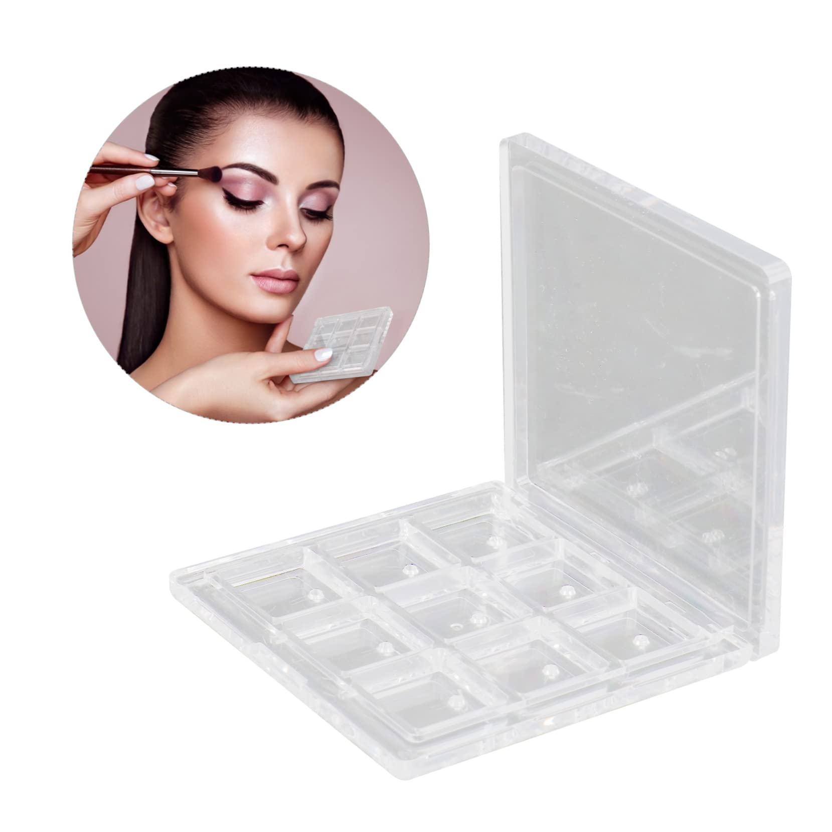 FRCOLOR 2 Set Di Contenitori Per Ombretti Z Fard Ombretti Organizer Per Il Trucco Custodia Per Cosmetici Portatile Per Uso Quotidiano 4 Pezzi * 2