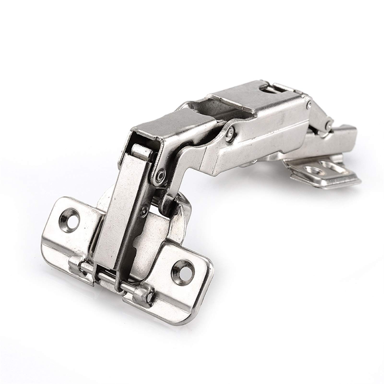 175 Degree Hydraulic Buffer Hinge Rustless Iron Buffer Soft Close Cabinet Cupboard Door Hinges for Furniture Hinge(Half Overlay)