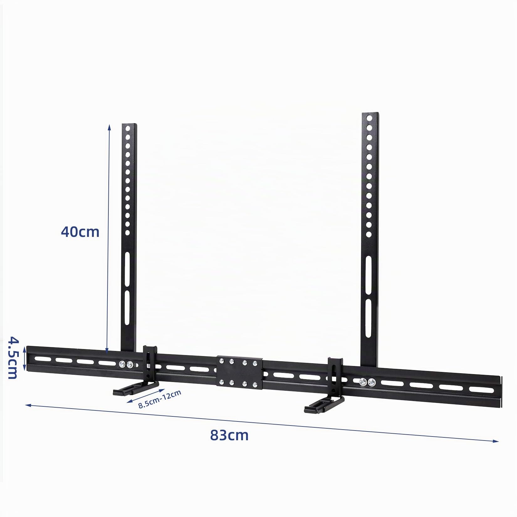 support Barre de Son mural pour TV, Convient pour supports VESA 100x100-400x700mm, Charge max 6kg, Compatible LG Sony