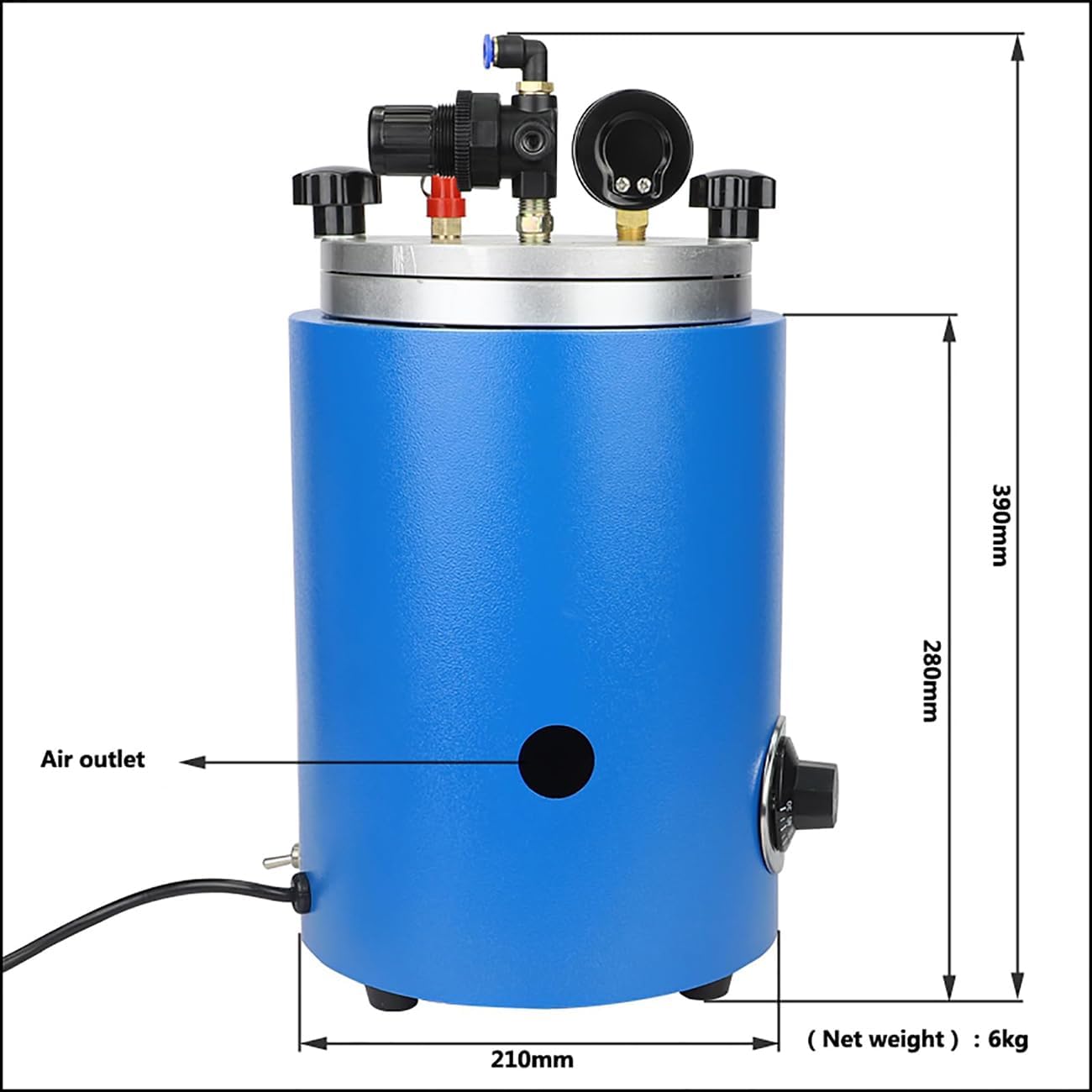 Wachsinjektor, 2,5 l, Wachsinjektionsmaschine, 350 W, Wachsgießmaschine mit Doppeldüse, Vakuum-Wachsinjektionsmaschine für die Schmuckwachsinjektion, 30–110 ℃