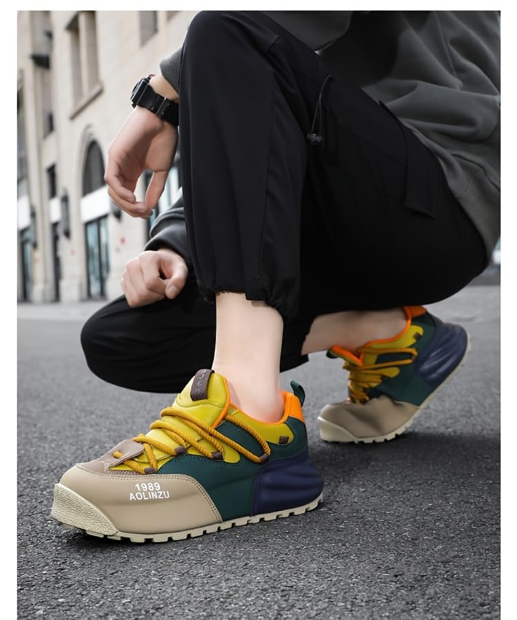 Men's Large Size Sports Shoes - Fashion Casual Lace-Up Trainers, Thick Cushioned Sole, Lightweight Support for Daily & Athletic Wear3