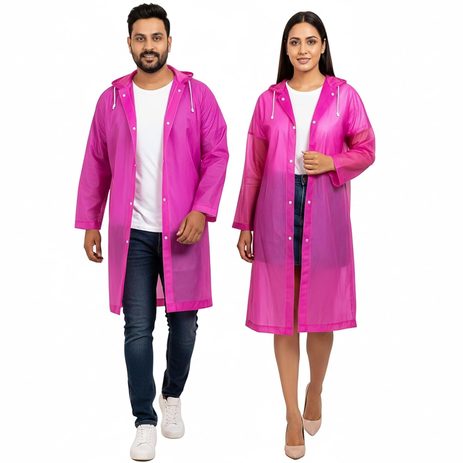 Waterproof Unisex Rain Coat Hooded Full Sleeves Outdoor Men, Women, Boys & Girls Rainwear Poncho Raincoat for Camping, Hiking & Travelling (Universal Size,1 Pc-image-30