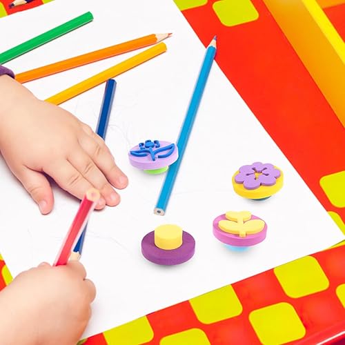 Miniatura 9 de 6 esponjas de pintura EVA, sello de espuma, sellos de esponja para dibujo, aprendizaje temprano, color aleatorio