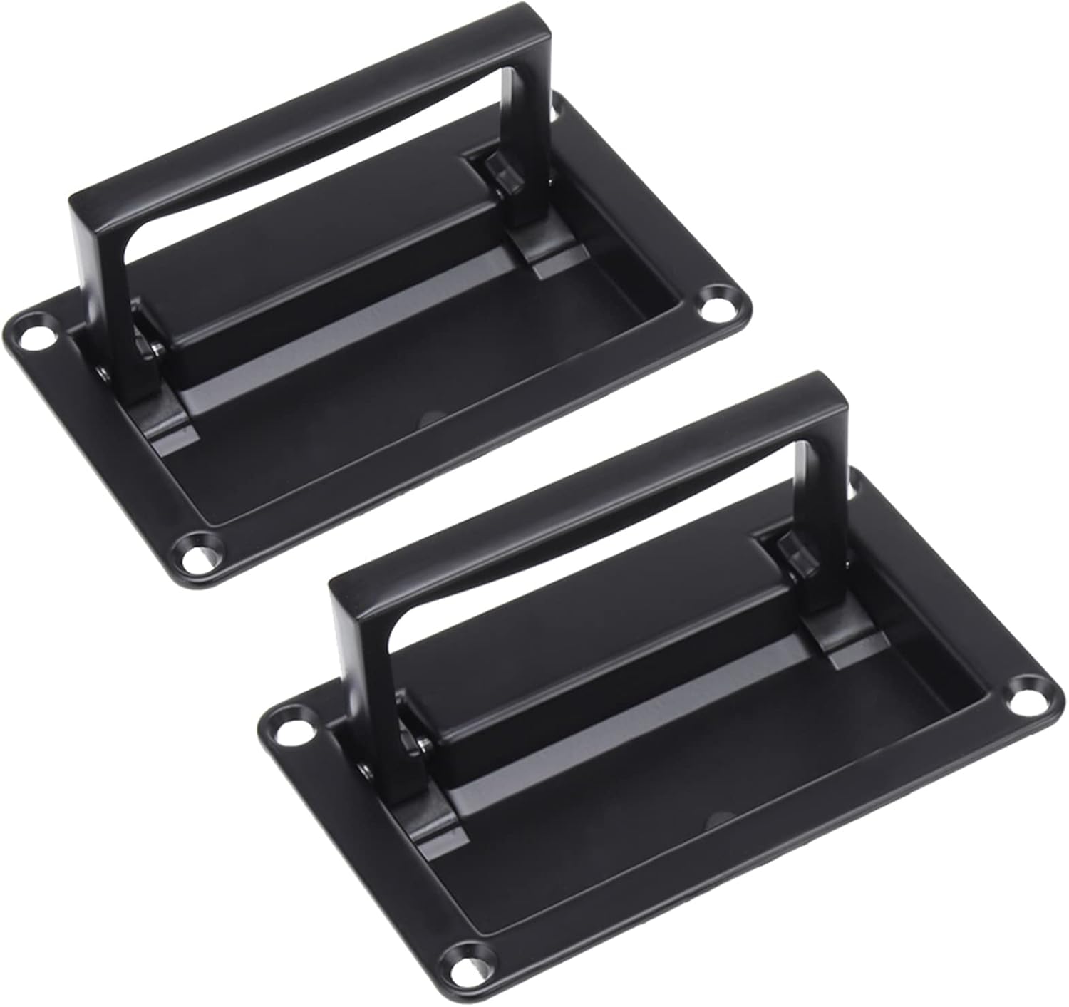 RealPlus 2pcs Recessed Pull Handles Heavy Duty Zinc Alloy Flush Lift