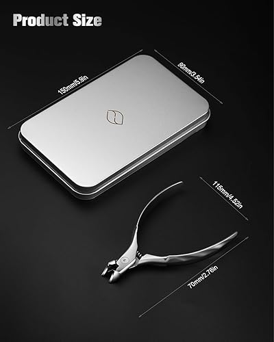 Miniatura 7 de FERYES Cortaúñas gruesas de mandíbula ancha para uñas de los pies gruesas, cortaúñas de acero inoxidable de precisión para uñas gruesas para