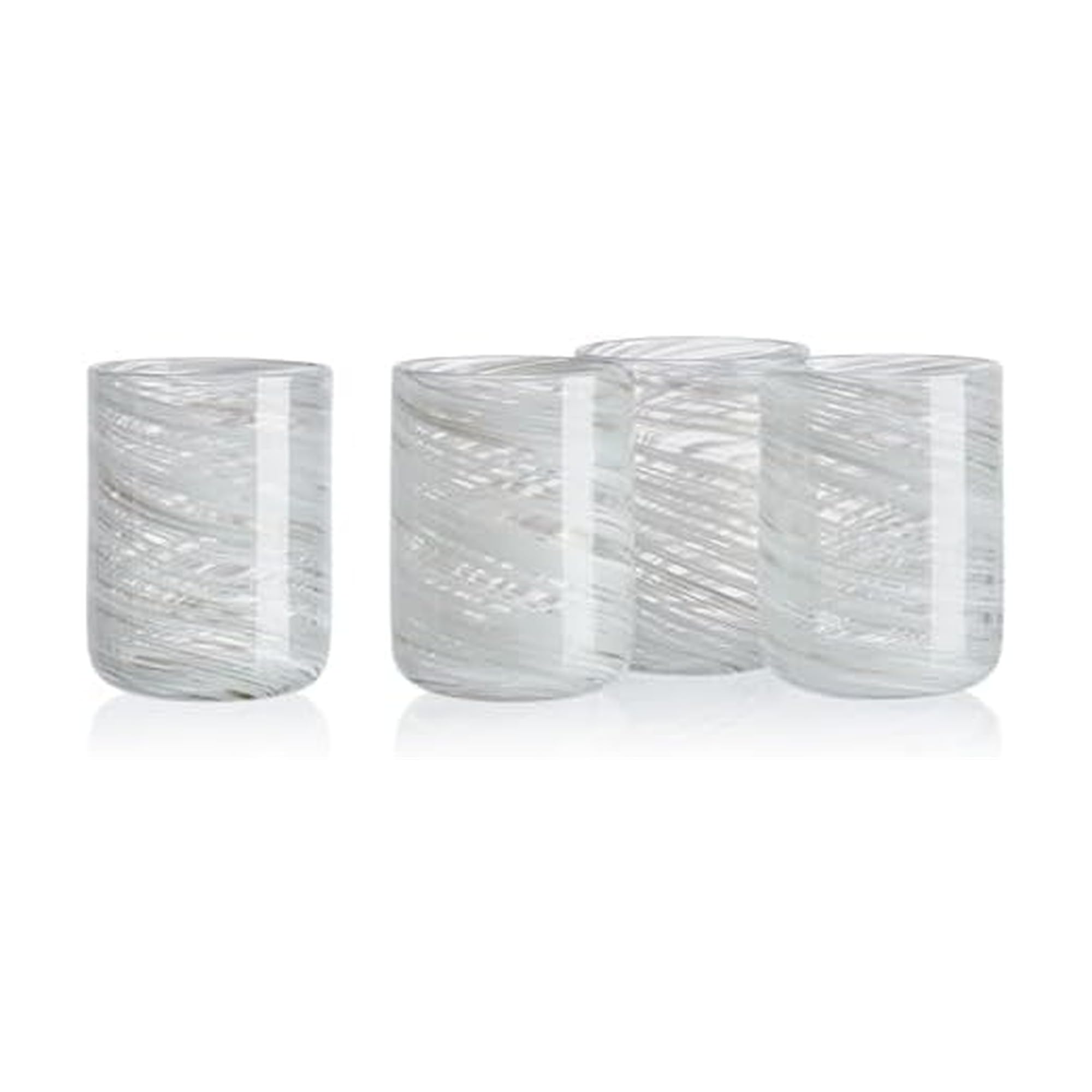 Verres Mikasa Color Swirl Grey style ancien de 445 ml en lot de 4 pour la table