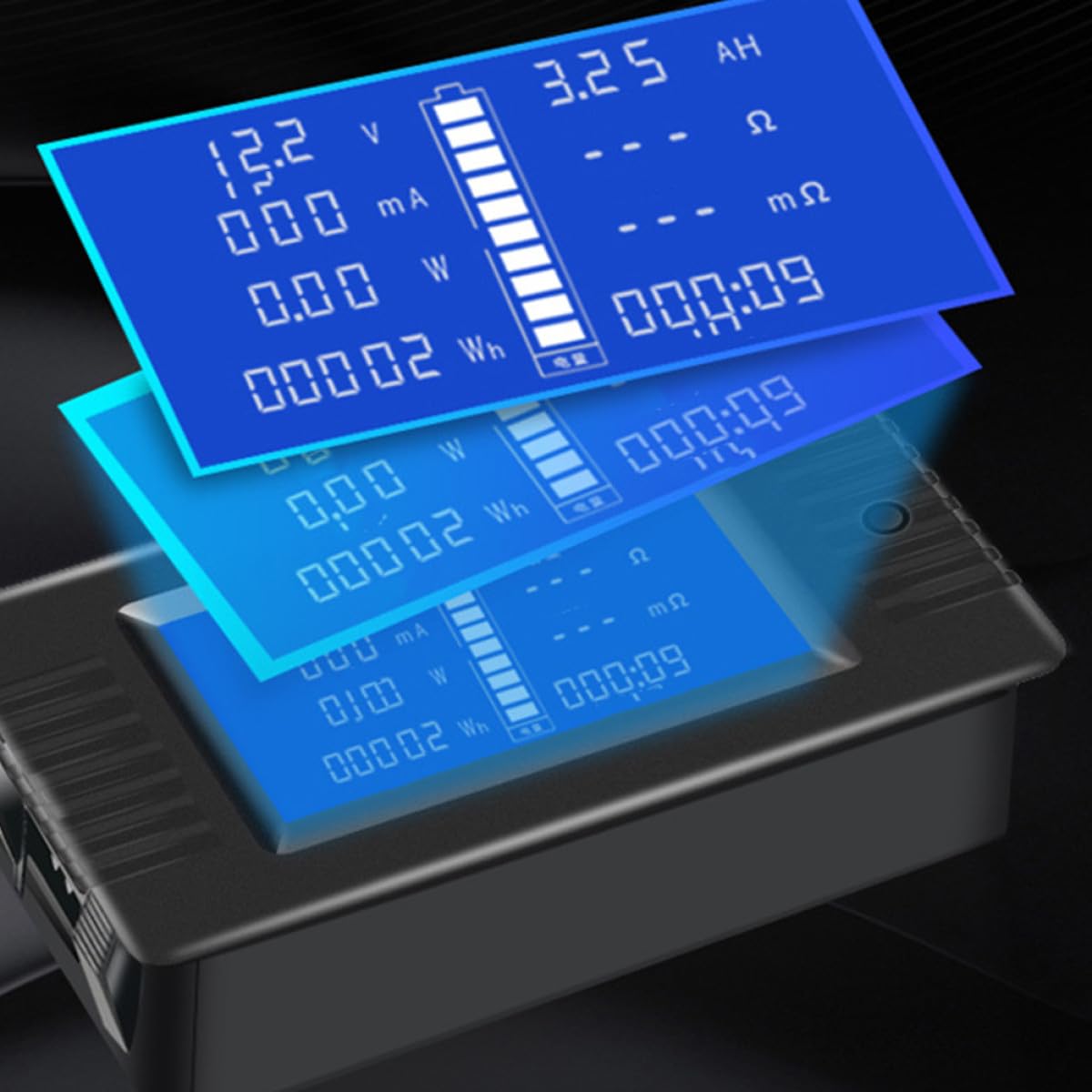 Tester per Batterie 3, 3-12v e Dc 12-60v Nero Plastico