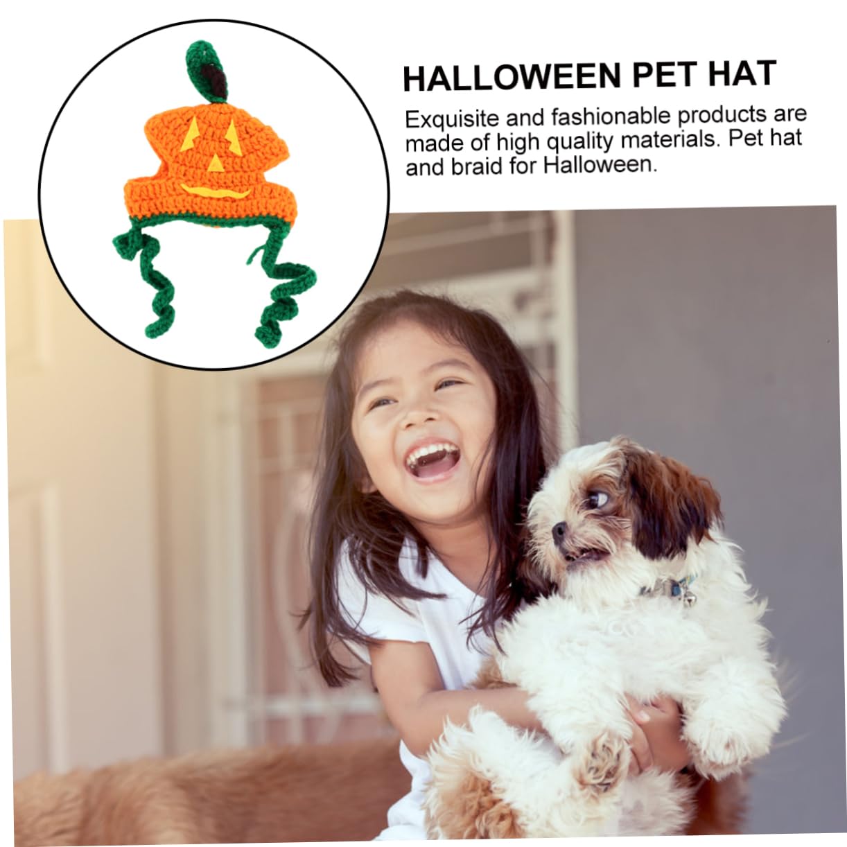 3 Pz cappello di zucca berretto di zucca costume da compagnia cappello da cane costume da cane accessorio autunnale abbigliamento per animali domestici filato