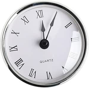 Amazon.com: Classic 80mm Quartz Clock Insert Round Face Arabic Roman ...