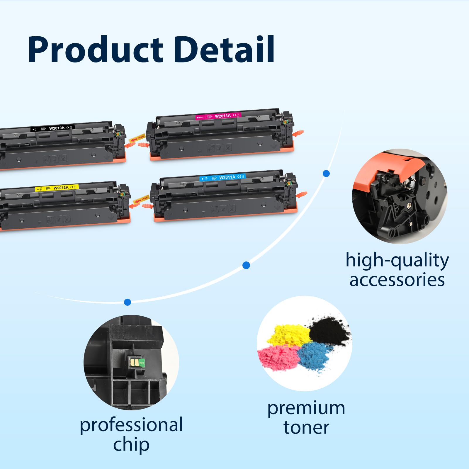 MYCARTRIDGE 207A kompatybilny dla 207A 207X color laserjet pro mfp m283fdw m255dw m282nw W2210A W2212A W2213A W2213A Czarny Cyan Yellow Magenta 4-Pack