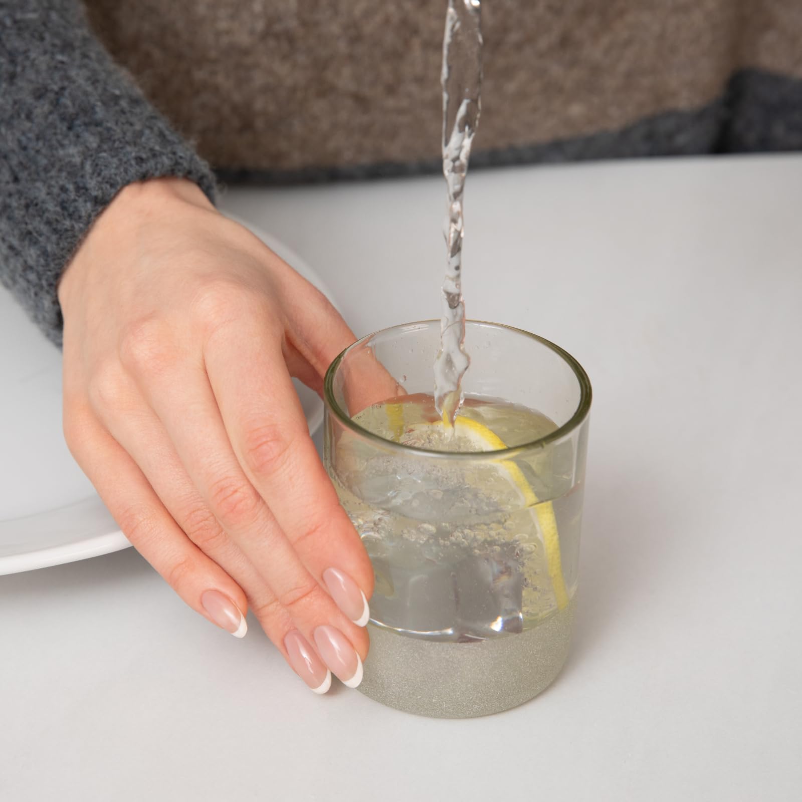 IWAS Upcycling-Trinkgläser, transparent, 250 ml, 6 Stück