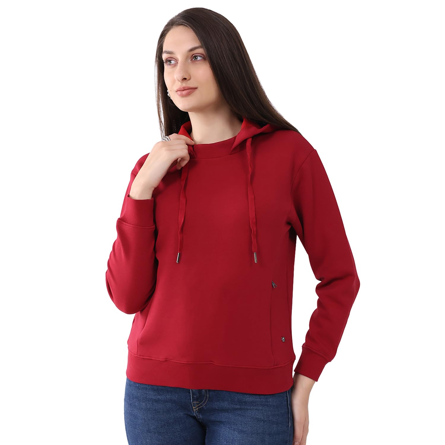 monte carlo Women Solid Sweatshirt | Hooded Neck Full Sleeve Regular Fit Winter Wear | Warm Casual Hoodie for Everyday Use (Pack of 1)-picture-37