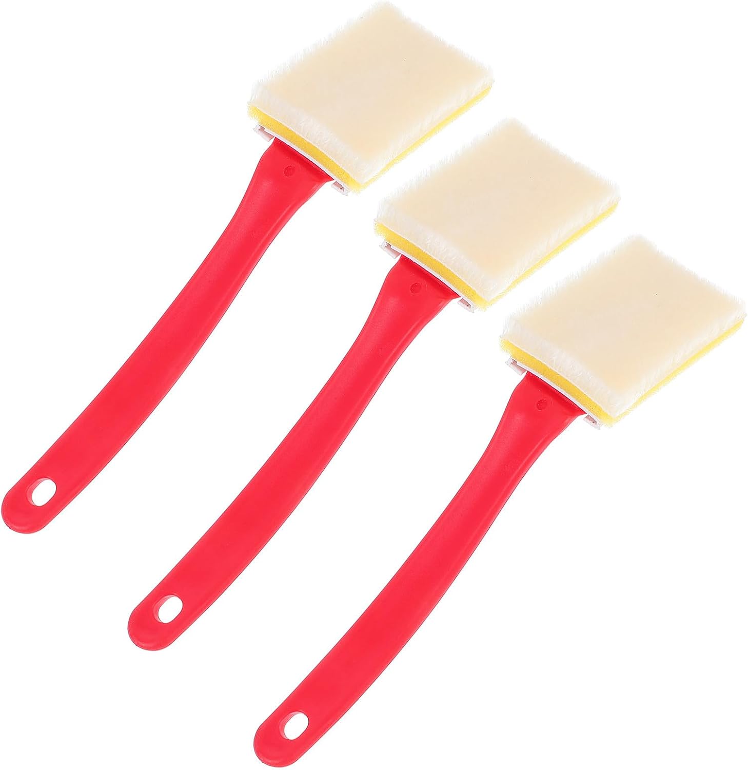 BESTYASH 3pcs Nylon Bristle Paint Edging Tool with Plastic Handle for Walls and Ceilings, Precise Corner Painting Brush, Easy-to-use Accessory for DIY Projects and Renovation