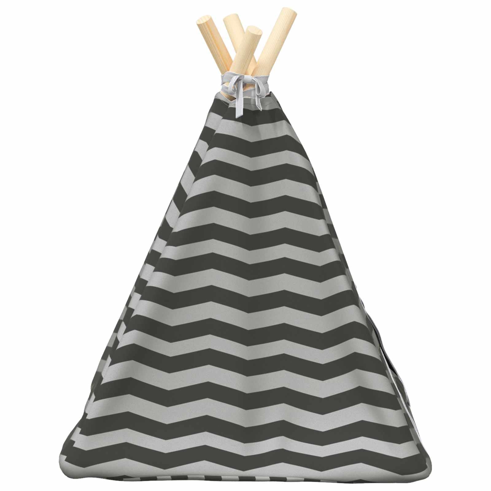 Tipi pour animal de compagnie avec coussin blanc gris 40 x 40 x 50 cm polyester avec coussin tente douillette pour chat chien lavable confortable et doux idéal comme panier et cachette