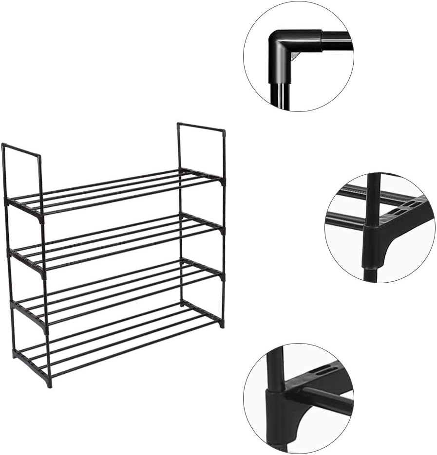 Buy GFHFHITJ Home Functional 4Tier Shoe Rack Shoe Stand Tower Metal