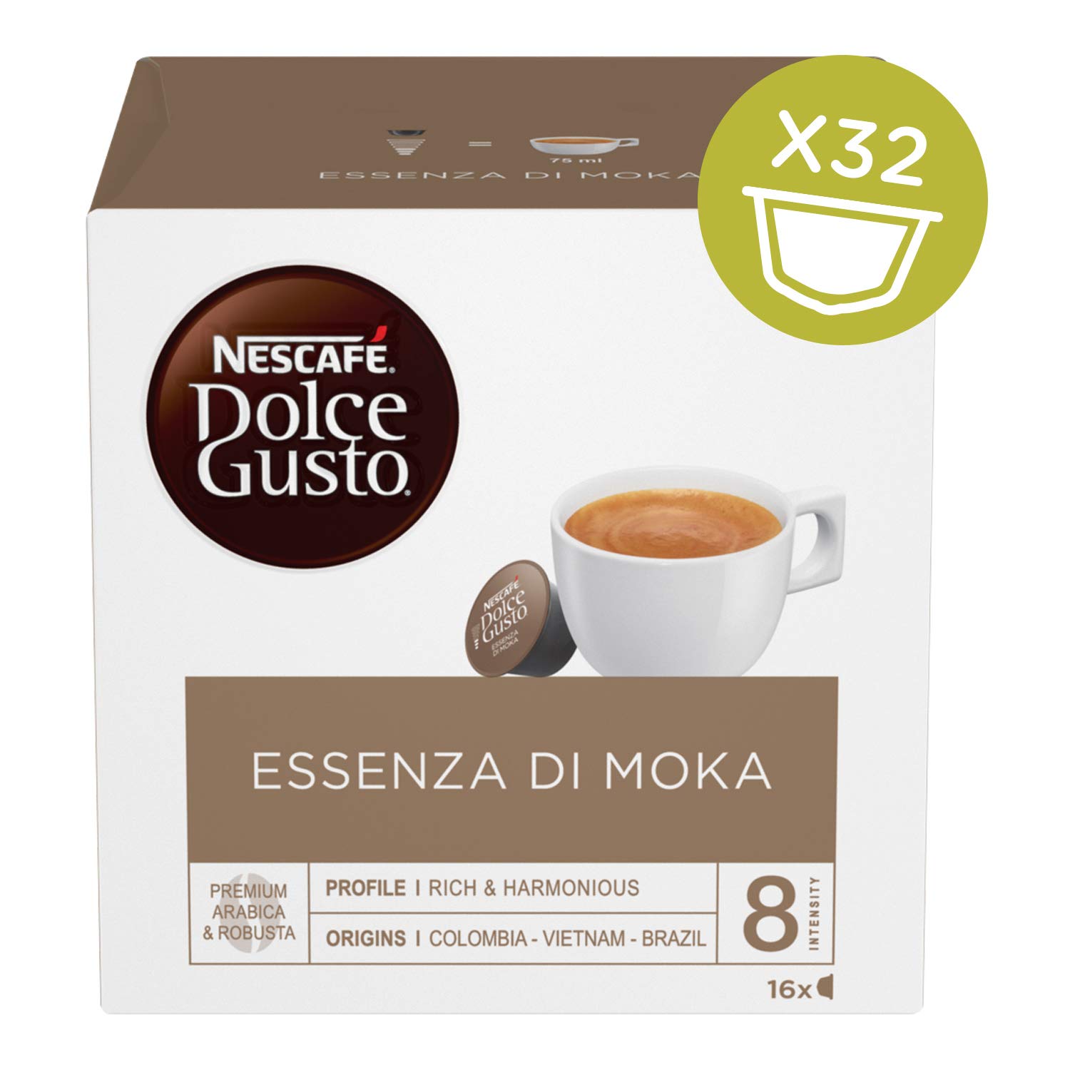 NESCAFÉ DOLCE GUSTO Kit de degustación de café expreso Barista, Espresso Ardenza, Essenza di Moka, 6 paquetes de 16 cápsulas (96 cápsulas compatibles con Nescafé Dolce Gusto)