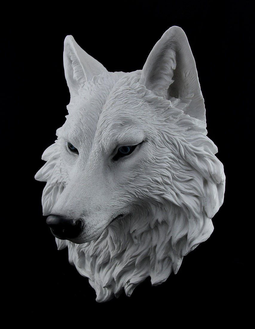 Amazon.com: Zeckos White Arctic Wolf Head Wall Mount Sculpture