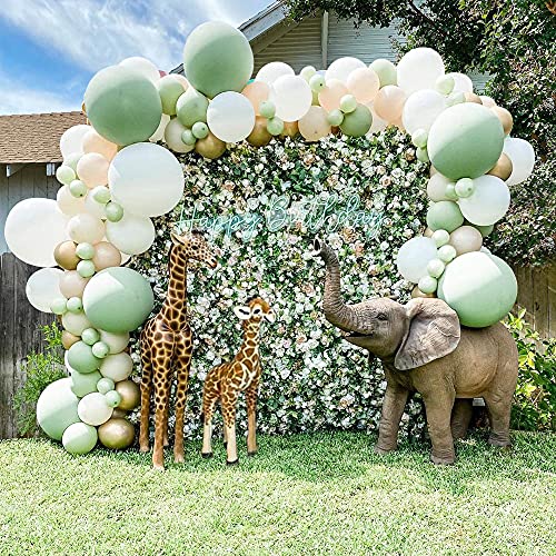 Ballon Boog Salie Groen, Ballon Garland Arch Kit Avocado Groen Mint Groen Wit Goud Latex Ballonnen Pack 103 stks voor… - Image 4