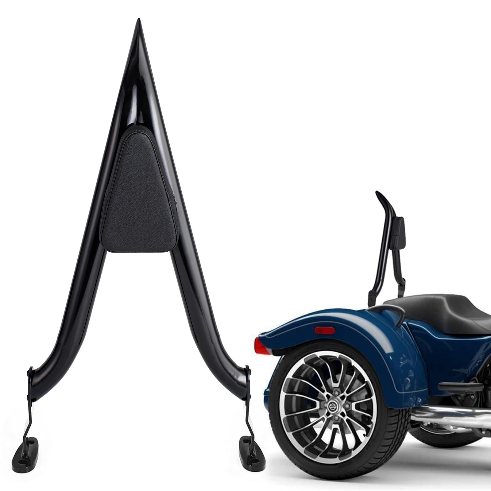 Bolt-on Backrest Bolt-On Sissy Bar Backrest For Harley FLRT FreeWheeler 2015-2024 & Road Glide 3 | Black Powder-Coated Steel FreeWheeler Backrest