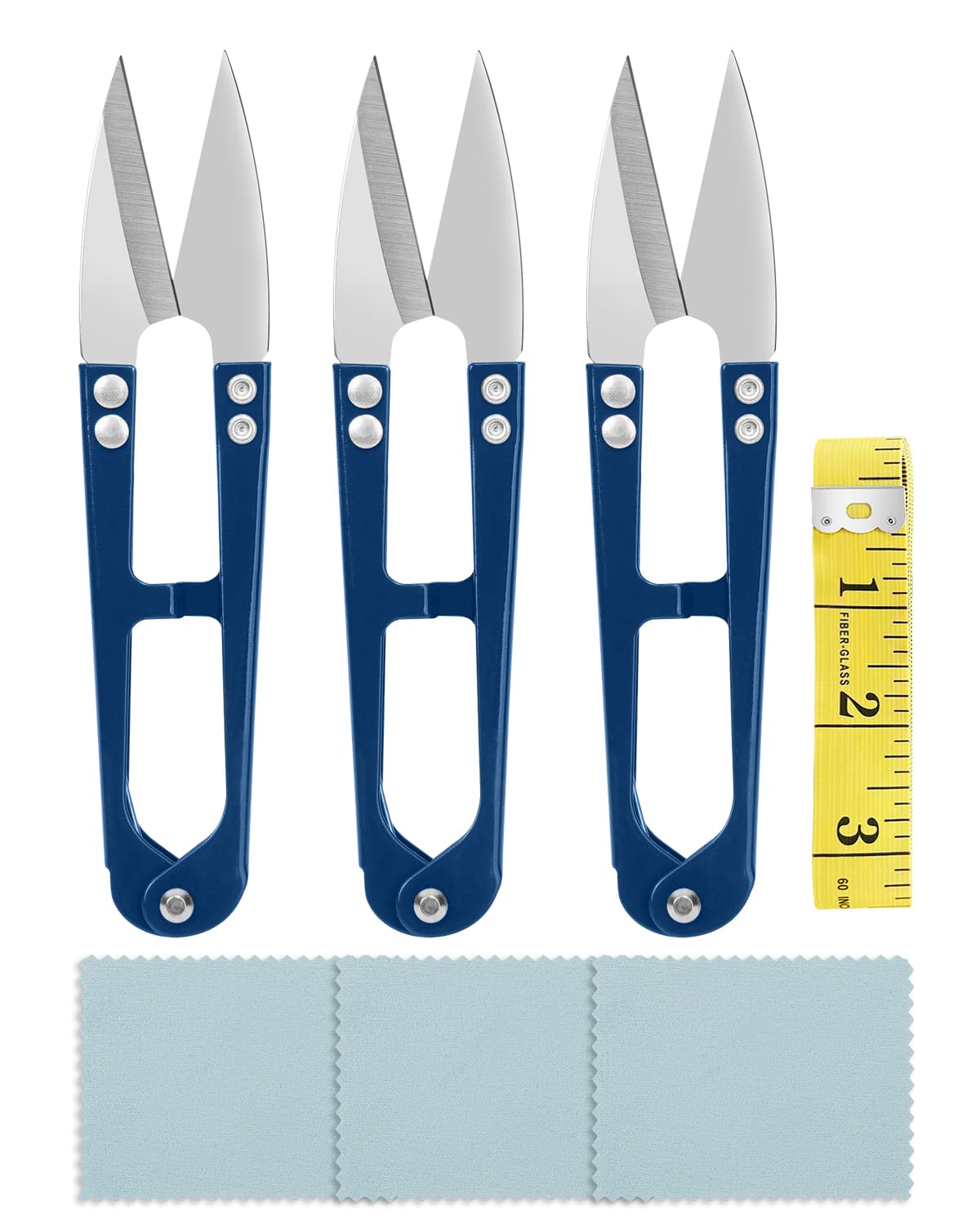 UCEC Blue Thread Snips and Mini Scissors for Cross Stitch Sewing, Embroidery and Dressmaking - Sharp & Easy to Cut
