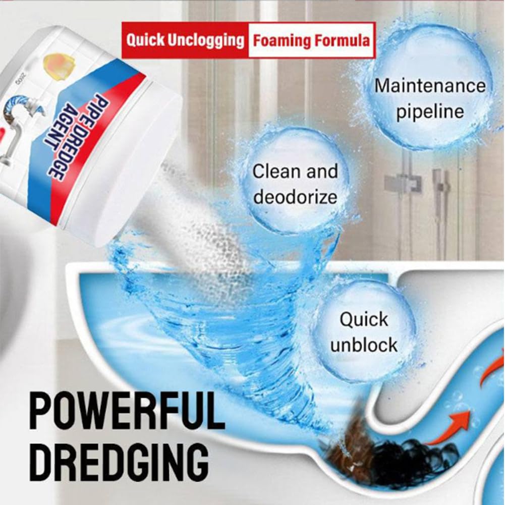 Powerful Pipe Dredging Agent, Powerful Quick Cleaning Drain Toilet Cleaner Tool, Pipeline Dredging Agent for Kitchen and Toilet Pipelines (1 pcs)