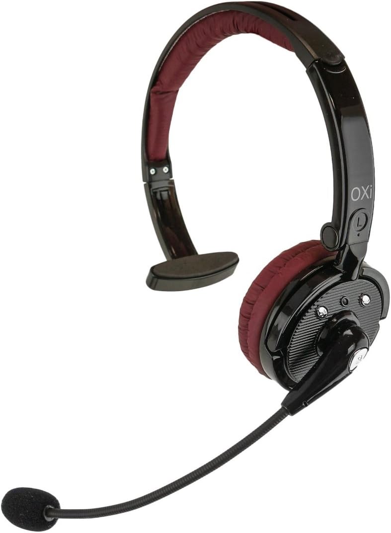 Oxi Hands-Free Bluetooth Headset – Noise-Cancelling Over Ear Headphones with Built-In Microphone – Lightweight, Adjustable Comfort Ideal for Traveling, Work Calls, Trucking and Construction Work