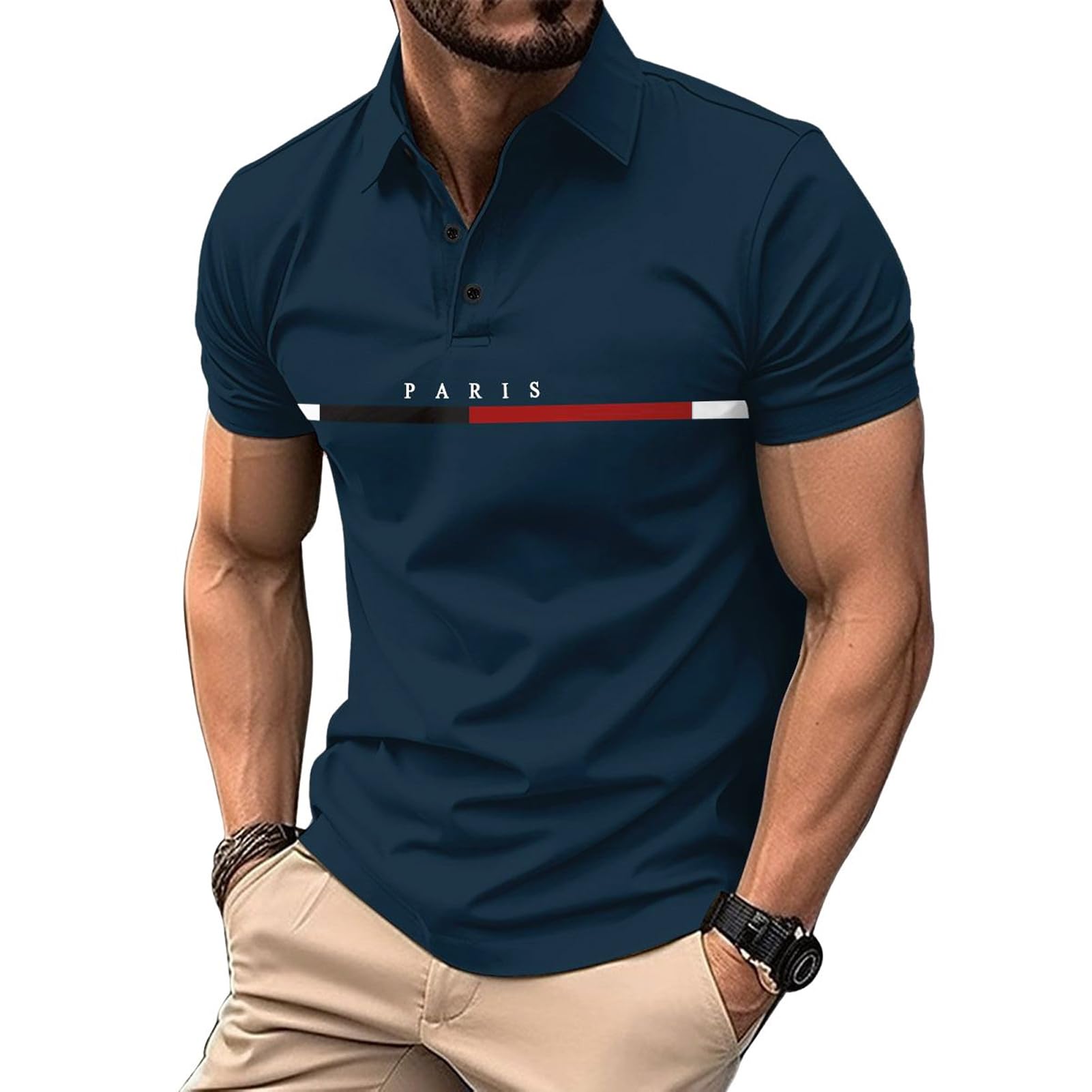 Rayson Polo Uomo Maglietta Polo Uomo Estiva Regular Maglie Uomo Golf Manica Corta Casual Maglietta Estiva Traspirante Polo