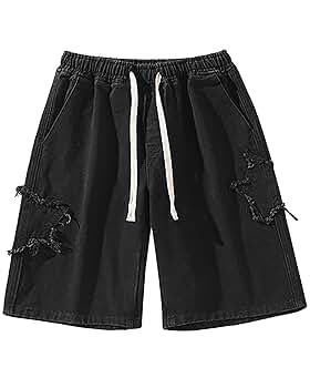 ZUNQKG Womens Summer Jorts Y2k Baggy Jean Shorts Drawstring