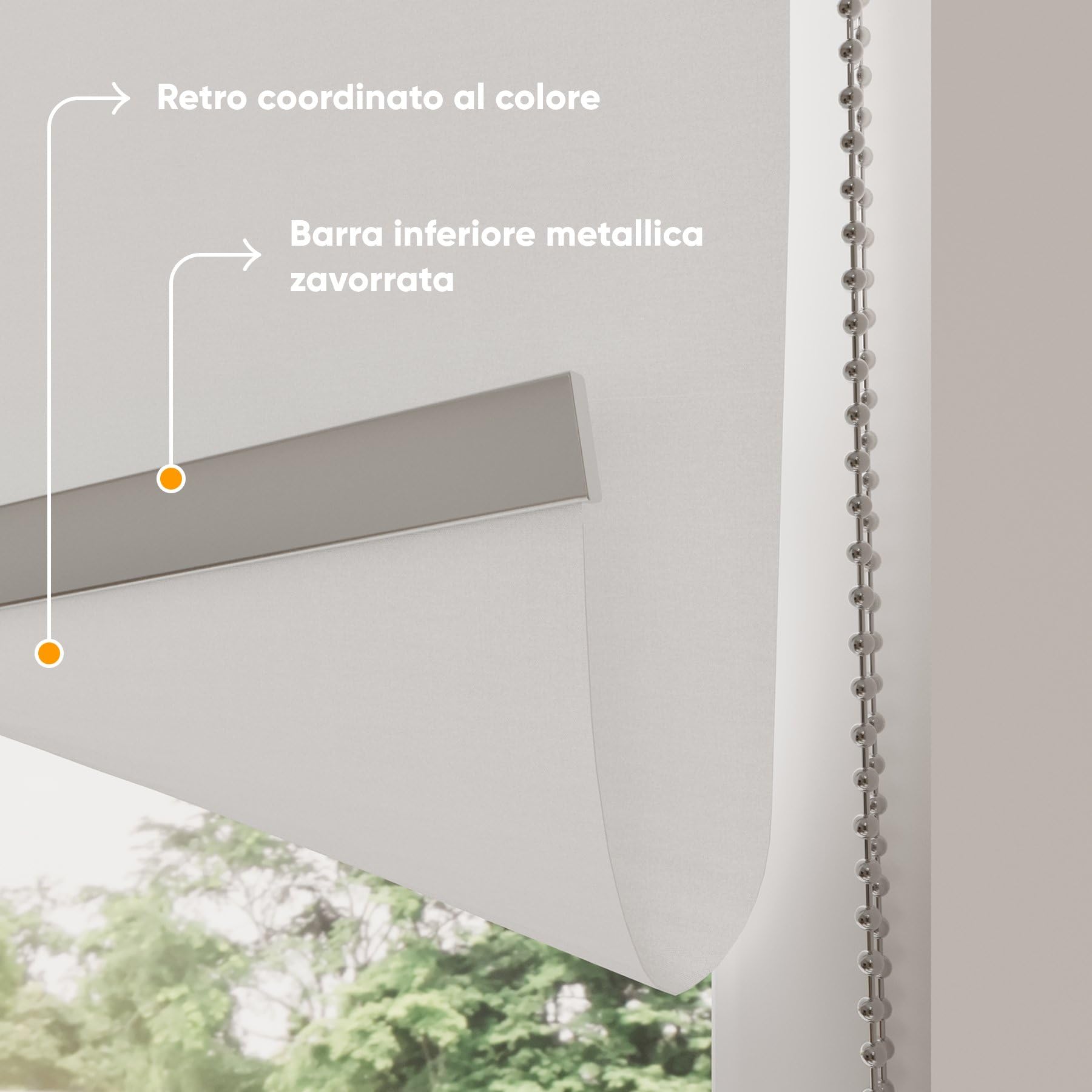 DTCH® Tenda a rullo oscurate senza fori 150 x 190 cm (LxA) Bianco, Misure da 40 a 240 cm di larghezza, tende a rullo per finestre senza forare, Tenda oscurante