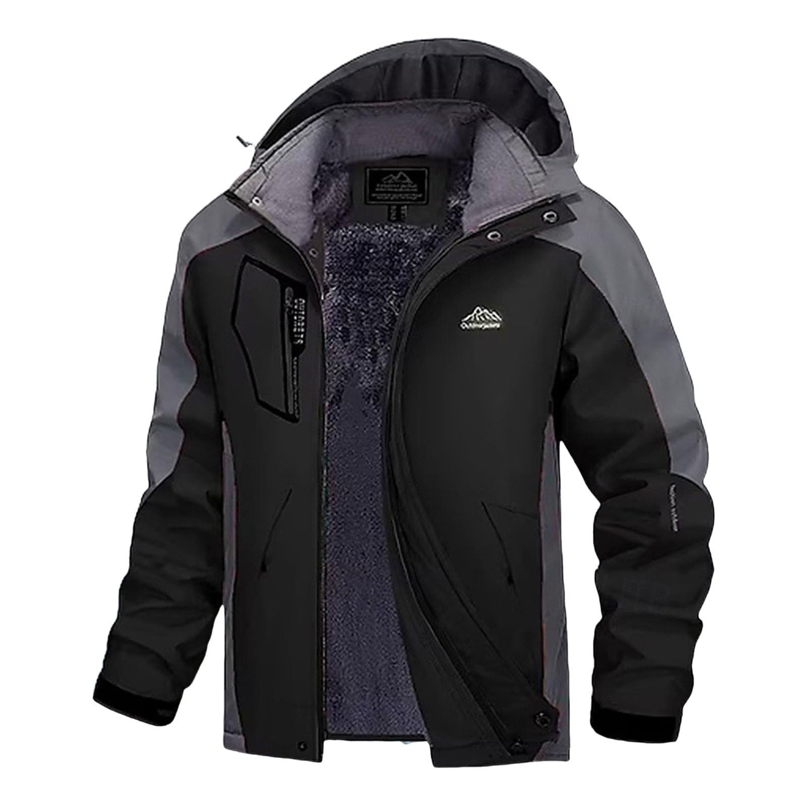 Giacca invernale da uomo, antivento, traspirante, per sport di montagna, isolamento termico, tasche con cerniera, versatile, per il tempo libero o i viaggi, lavorazione robusta per attività all'aperto