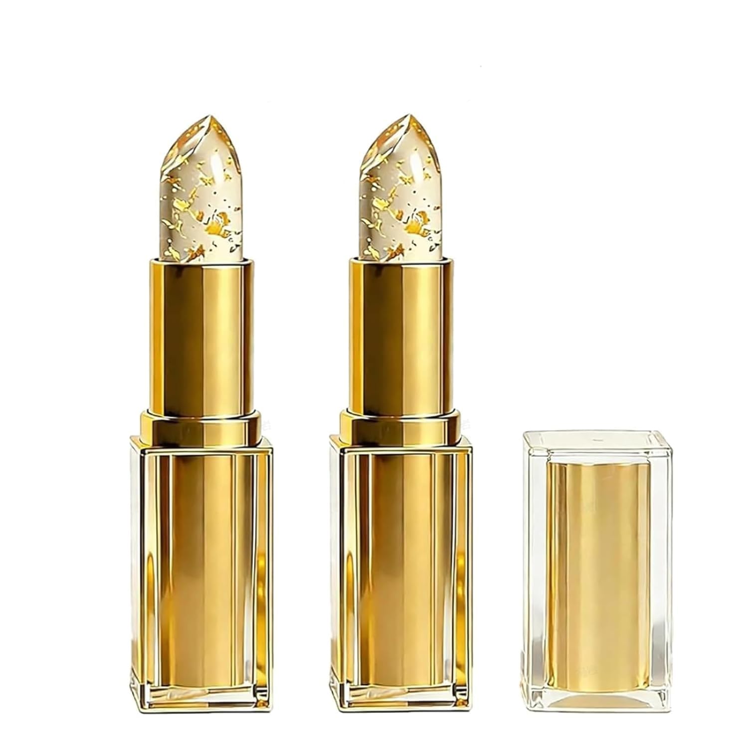 2Pcs Kivora Color Changing Lipstick, PH Lipstick Color Changing, PH Adjusting Lip stick, Transferproof Clear Lip Gloss That Changes Color, Long-Lasting Moisturizing Lip Glow, Birthday Gifts for Women