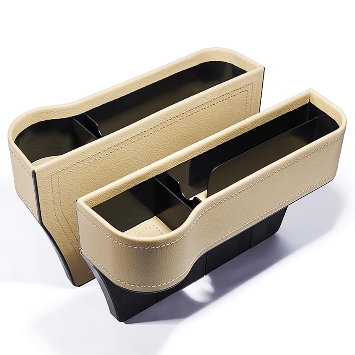 2Pcs Car Seat Gap Filler Organizer for Chevrolet Bolt Matiz Spark Kalos Aveo Sonic Aveo, Anti-Drop Seat Gap Storage Box, Universal Seat Gap Filler, for Storing Phones, Keys, Cards, Data Cables