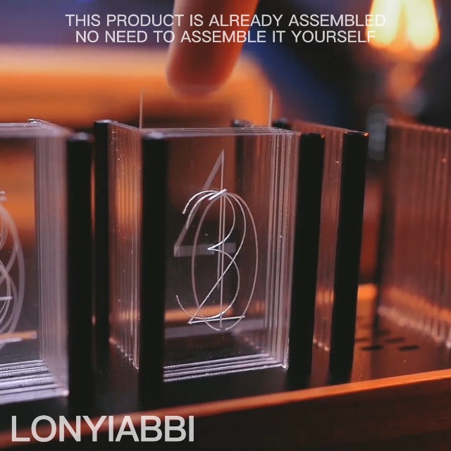 Orologio LED Stile Nixie Tube Lonyiabbi Nixie - Orologio A Tubo Elettronico, Con LED Che Orologio WiFi Sincronizzazione Automatica