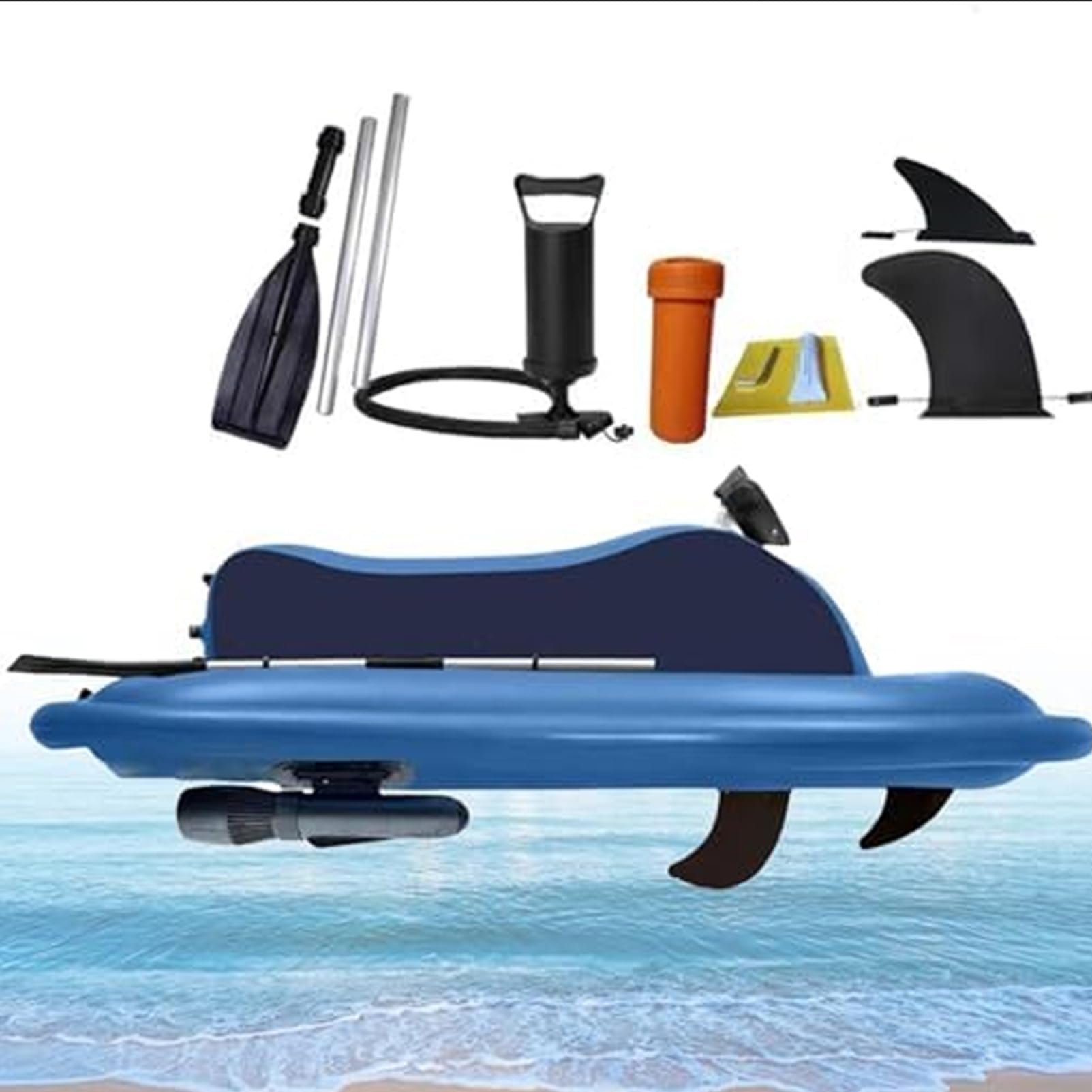 Gommone Gonfiabile,Moto d'Acqua Gonfiabile con Seduta; Propulsione A Getto 500w/700w E Propulsore da 10a/16a,Ideale per Immersioni E Kayak A