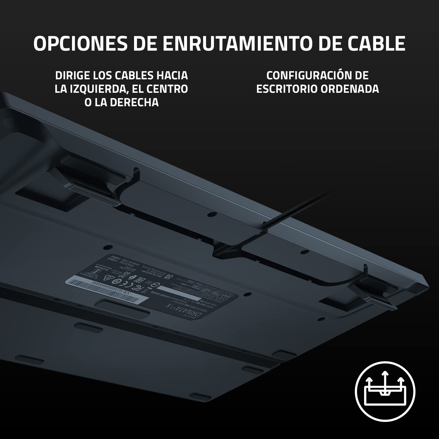 Razer Ornata V3 X - Niskoprofilowa klawiatura membranowa z Razer Chroma RGB (hybrydowy przełącznik membranowy, ergonomiczna podpórka pod nadgarstki) Układ ES | Czarny