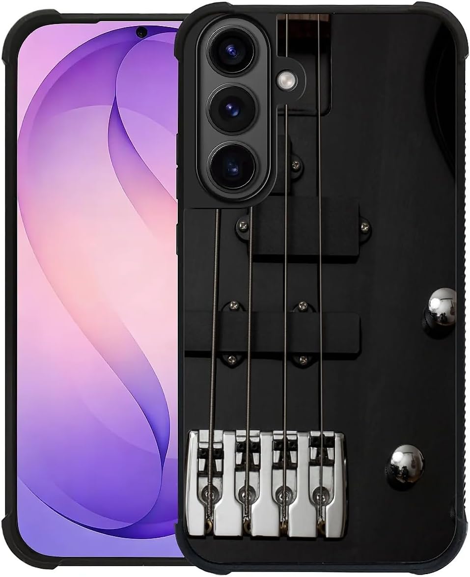 CARLOCA Compatible with Samsung Galaxy S26 Plus Case, Guitar Bass Guitar Strings Pattern for Girl Ultra Protection Shockproof Soft Silicone TPU Non-Slip Back