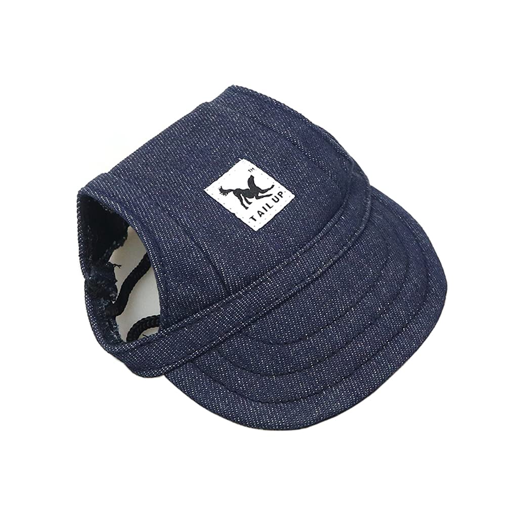 YZOTEK Small Dog Baseball Cap - Pet Outdoor Sports Sun Protection Hat, Summer Doggie Cat Leisure Sunblock Visor, Puppy Casual Oxford Fabric Canvas Outfit with Ear Holes and Adjustable Neck Strap โ image 1