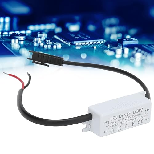 Miniatura 6 de Controlador LED pequeño de 3 W, CA 85-265V a 2-4VDC 600mA Fuente de alimentación Conector de controlador Transformador de lámpara LED para la