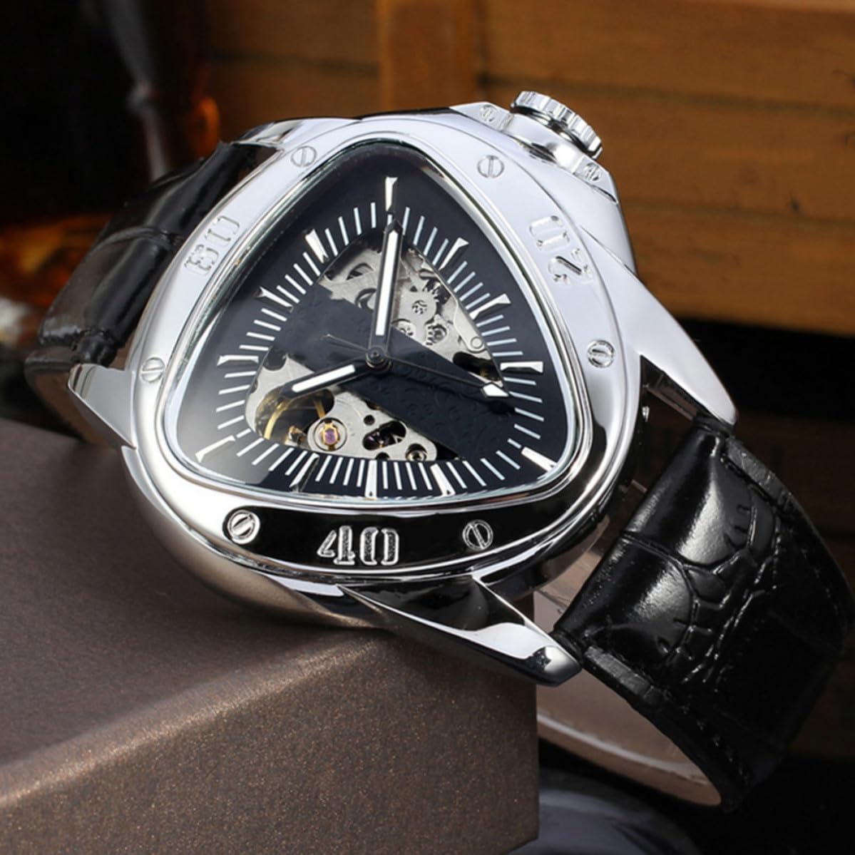 Cabilock Reloj Acero Inoxidable Mecánico Automático Negro, para Hombre