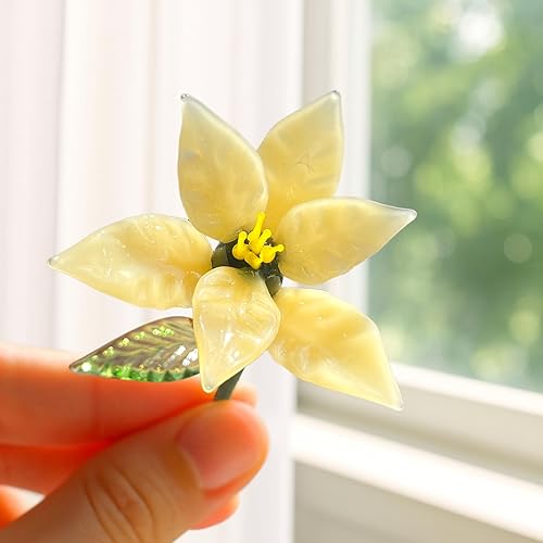 Glass Birth Month Flower, Handmade Glass Flower Birthday Gift for
